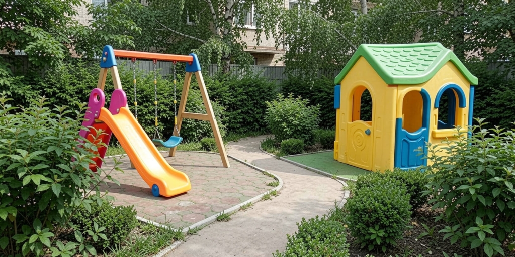Товары для игр на улице: как выбрать горки, качели, песочницы и домики для детей