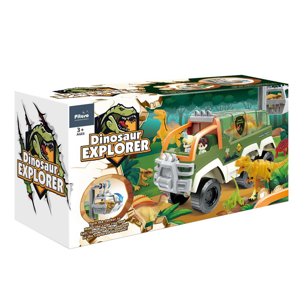 Купить Игровой набор Pituso Машина с динозаврами Dinosaur Explorer в  интернет-магазине, цена Игрового набора Pituso Машина с динозаврами  Dinosaur Explorer с доставкой по Москве