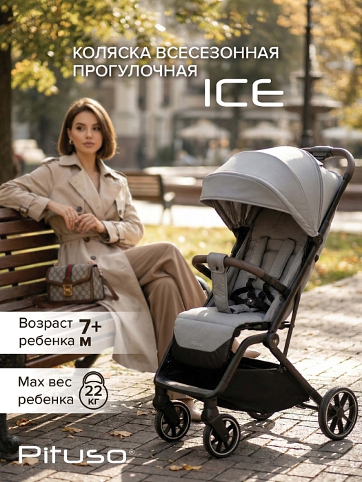 Прогулочная коляска Pituso Ice Grey Taupe — фото 1