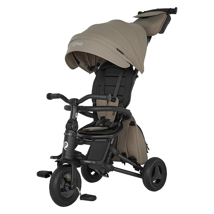 Велосипед трехколесный складной Qplay Nova+ Карбон кофе — фото 1