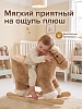 Качалка с сиденьем Pituso Лошадка, плюшевая, музыкальная, Бежевый — фото 3