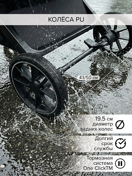 Прогулочная коляска Pituso Ice Black — фото 8
