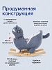 Качалка с сиденьем Pituso Собачка плюшевая, музыкальная, Серый — фото 4