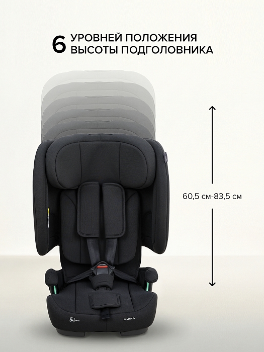 Автокресло группы 2/3 (15-36 кг) Pituso Prados Pro IsoFix Black/Черный — фото 11