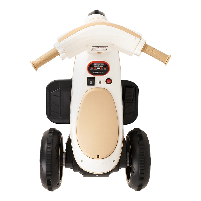 Электромотоцикл Pituso 6V/7Ah с двойным приводом белый — фото 5