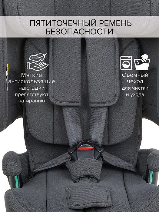 Автокресло группы 2/3 (15-36 кг) Pituso Prados Pro IsoFix Graphite/Графит — фото 11