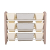 Стеллаж для игрушек Pituso с ящиками Балу 68х33х85 см (3 яруса) бежевый — фото 5