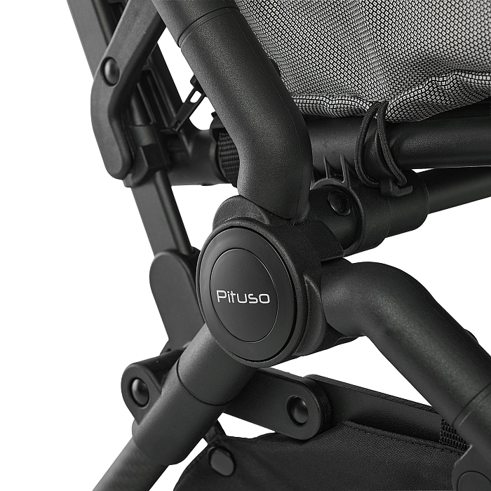 Прогулочная коляска Pituso Pera Plus серая — фото 28