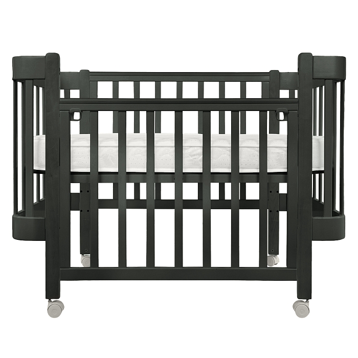 Кровать детская Pituso Olivia маятник/ящик/автостенка/колесо 120х60 см Серый — фото 5