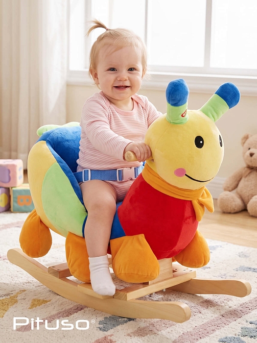Качалка с сиденьем Pituso Пчёлка, музыкальная, разноцветная — фото 10