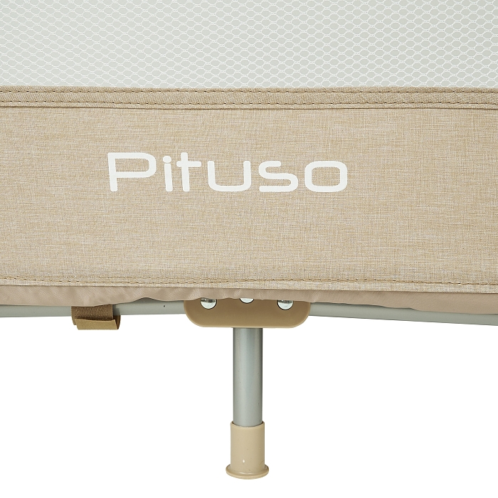 Манеж-кровать Pituso Valencia с опускающимся бортиком Бежевый — фото 12