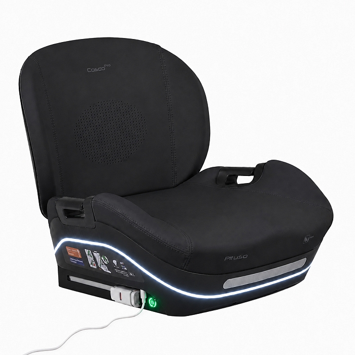 Автокресло группы 2/3 (15-36 кг) Pituso Cosco Pro (i-Size) Black/Черный leather/кожа — фото 17
