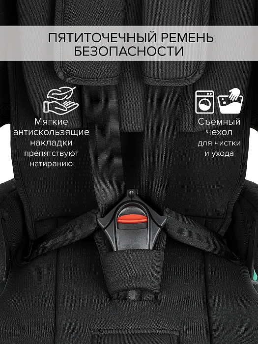 Автокресло группы 2/3 (15-36 кг) Pituso Prados Pro IsoFix Black/Черный — фото 7