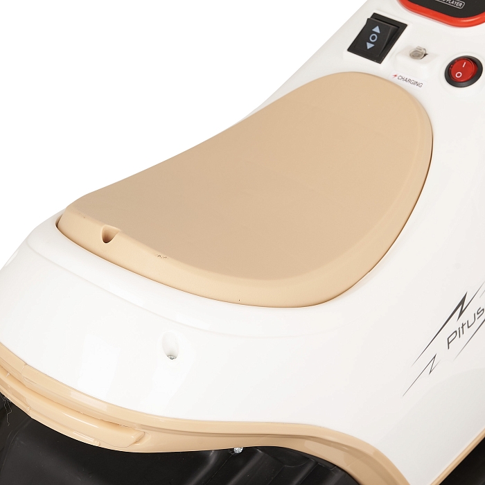 Электромотоцикл Pituso 6V/7Ah с двойным приводом белый — фото 9