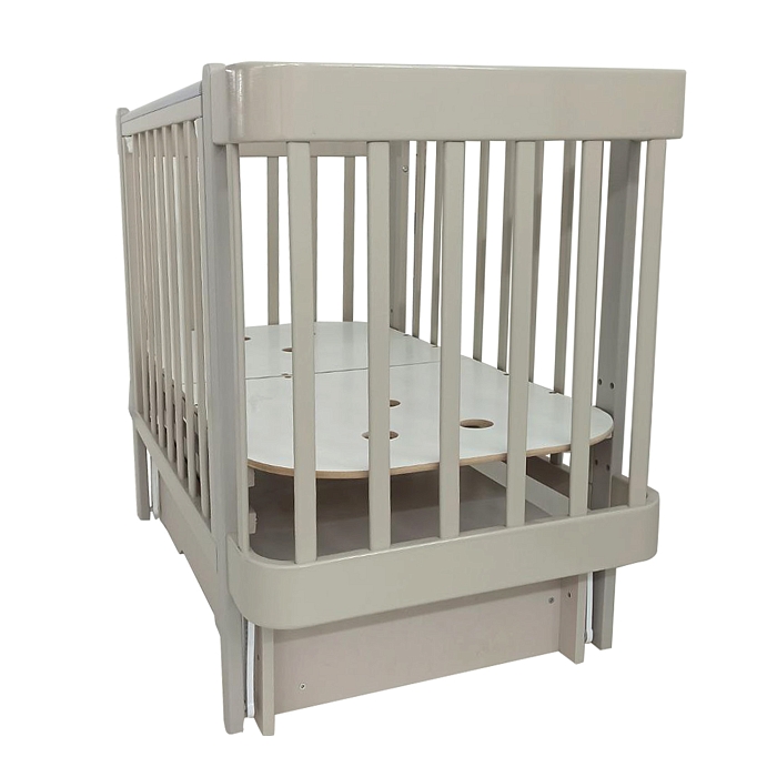 Кровать детская Pituso Olivia маятник/ящик/автостенка/колесо 120х60 см Капучино — фото 3