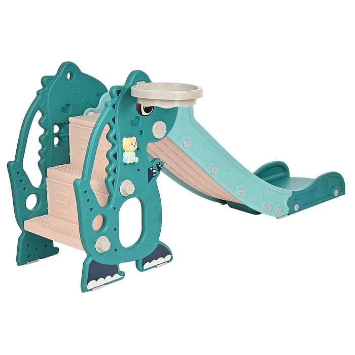 Детская горка Pituso Викки с баскетбольным кольцом Blue/Голубой — фото 9