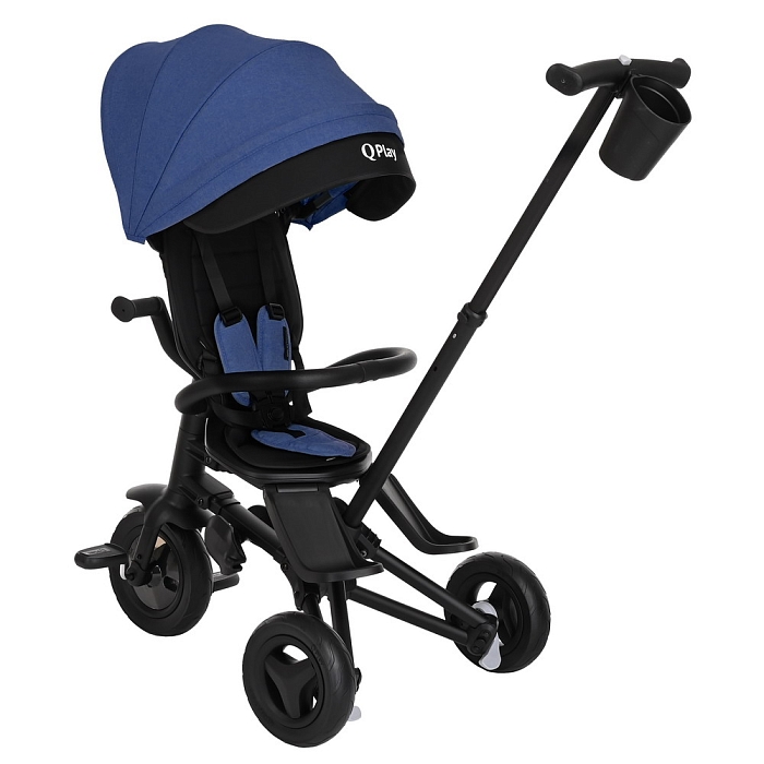 Велосипед трехколесный складной QPlay Nova 2023 Blue/black/Сине-черный — фото 14