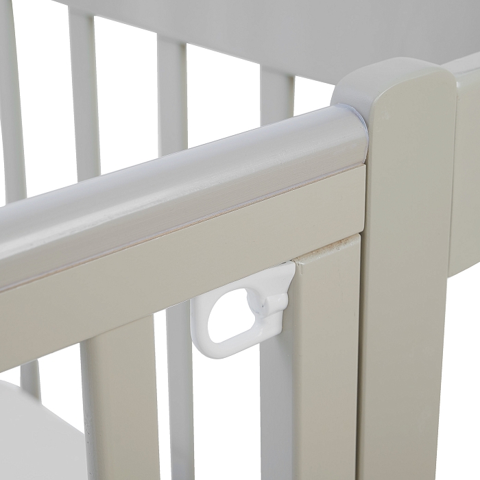 Кровать приставная Pituso Mirelle маятник/автостенка Капучино — фото 11