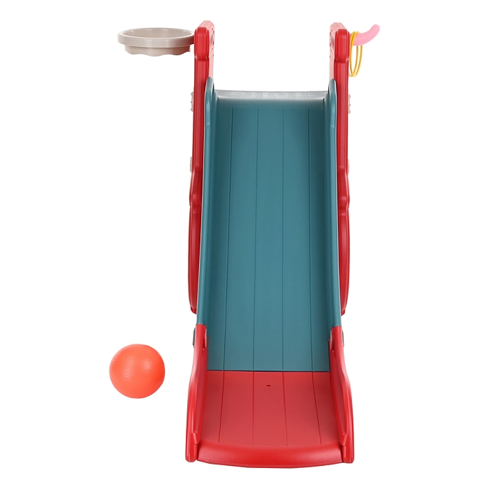 Детская горка Pituso с баскетбольным кольцом Ретро Red/Красный — фото 5