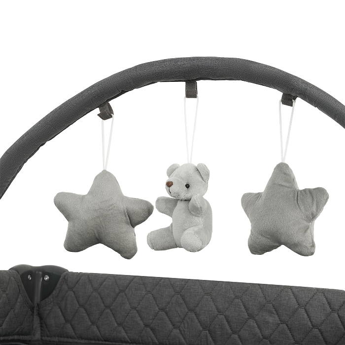 Манеж-кровать Pituso Valencia с опускающимся бортиком Серый — фото 13