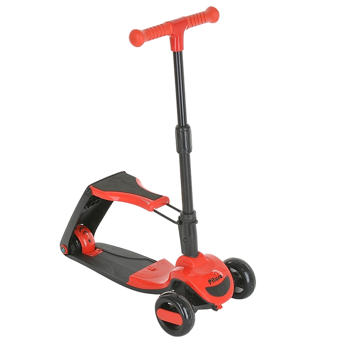 Трехколесный самокат Pituso 2в1 HD-S8 Red/красный — фото 14
