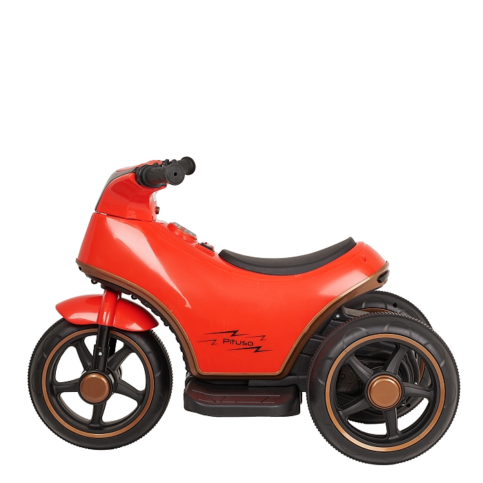 Электромотоцикл Pituso 6V/7Ah с двойным приводом красный — фото 3