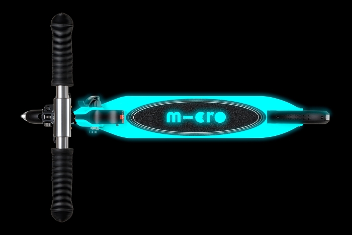 Самокат Micro Sprite Glow (светится в темноте) LED, Белый — фото 16