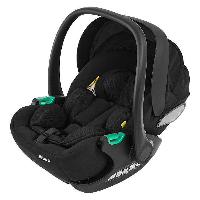 Автокресло группы 0+ (0-13 кг) Pituso Baesa для модели Mayla/ Black Grey/Черно-Серый  — фото 3
