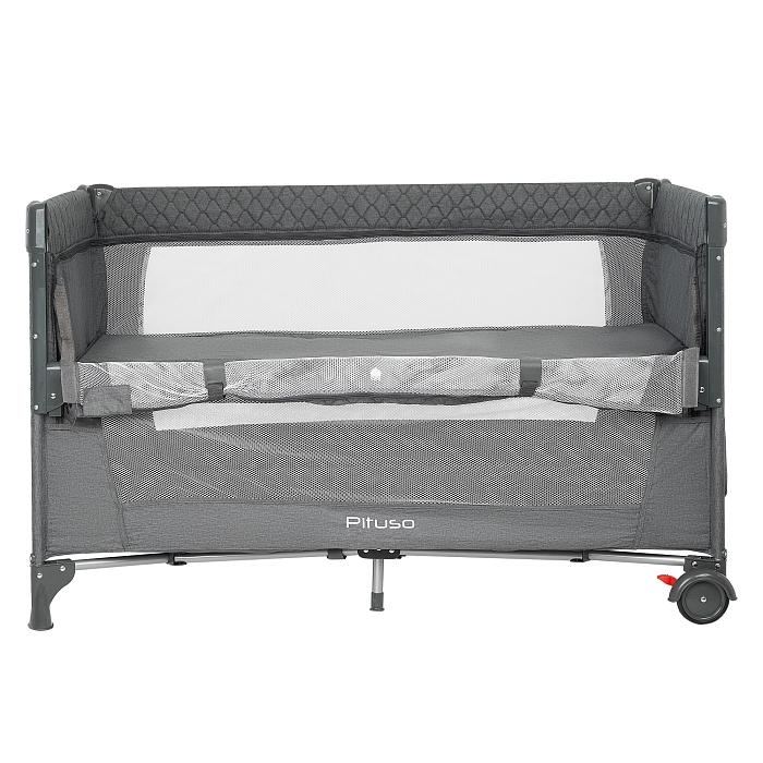 Манеж-кровать Pituso Valencia с опускающимся бортиком Серый — фото 5