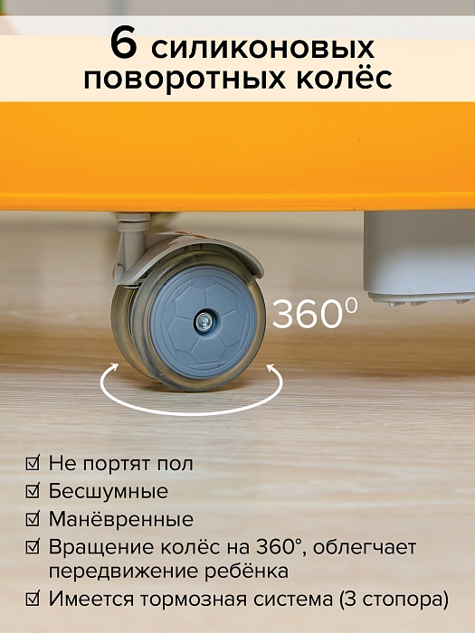 Ходунки Bambola Пушистик (круглые) White/Разноцветный — фото 6