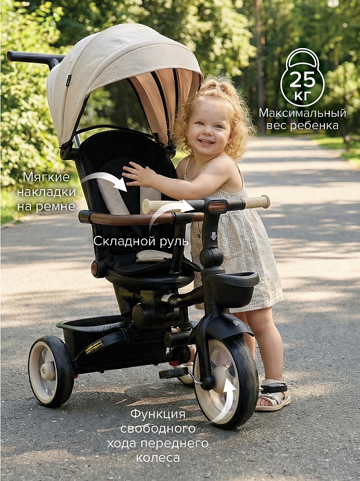 Велосипед трехколесный Pituso Elite Pro Beige/Бежевый — фото 2