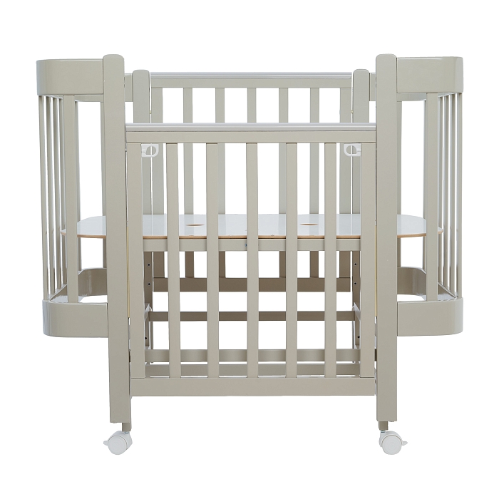 Кровать приставная Pituso Mirelle маятник/автостенка Капучино — фото 8