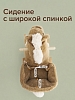 Качалка с сиденьем Pituso Лошадка, плюшевая, музыкальная, Бежевый — фото 5