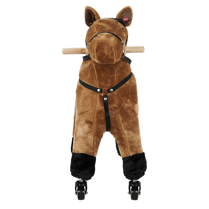 Каталка-лошадка Pituso с резиновыми колесами коричневый — фото 2