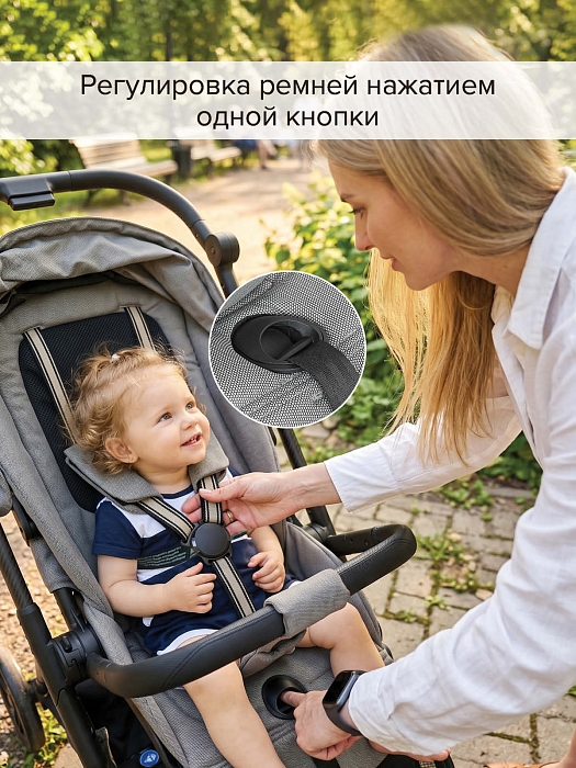 Прогулочная коляска Pituso Carbon RX серая — фото 3