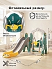 Горка-комплекс Pituso Долфин (горка,качели,баск.кольцо,футб.ворота)Green/Зеленый/Желтый — фото 3