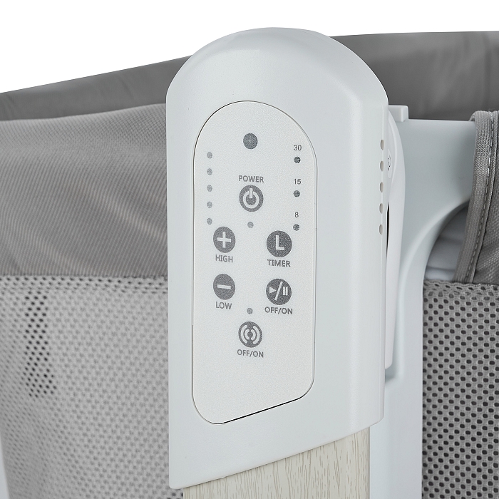 Колыбель Pituso 3 в 1 Denia на колёсах серый (дерев. рама) — фото 12