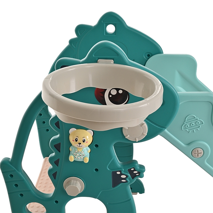 Детская горка Pituso Викки с баскетбольным кольцом Blue/Голубой — фото 11