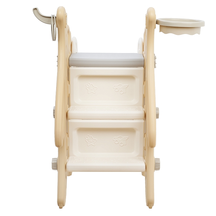 Детская горка Pituso с баскетбольным кольцом Морская звезда Бежевый — фото 6