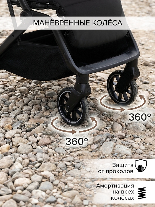Прогулочная коляска Pituso Ice Black — фото 9