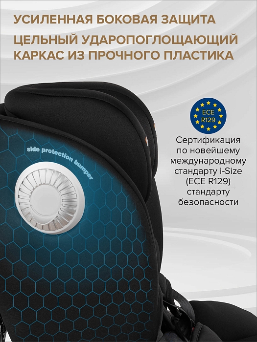 Автокресло 0-36 кг Pituso Roys+ Black, Black Inlay /Черный,Черный вкладыш — фото 4