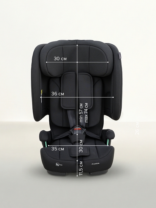 Автокресло группы 2/3 (15-36 кг) Pituso Prados Pro IsoFix Black/Черный — фото 8