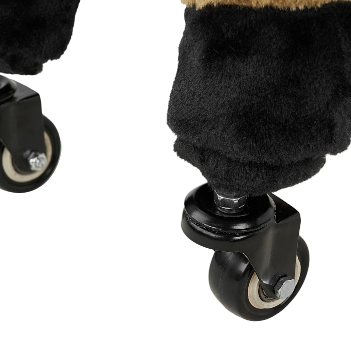 Каталка-лошадка Pituso с резиновыми колесами коричневый — фото 5