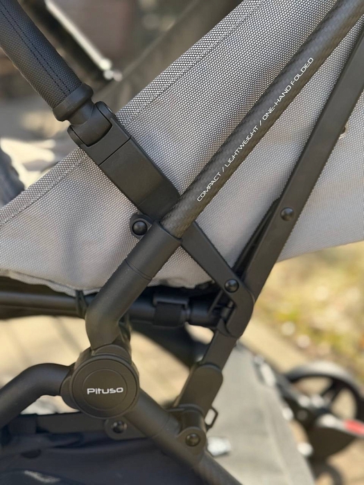 Прогулочная коляска Pituso Pera Plus серая — фото 6