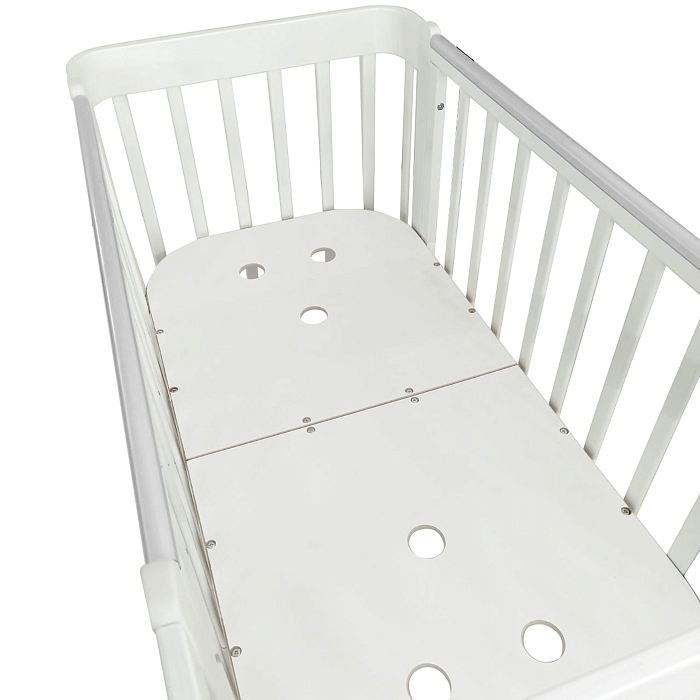 Кровать детская Pituso Olivia маятник/ящик/автостенка/колесо 120х60 см Белый-белый — фото 8