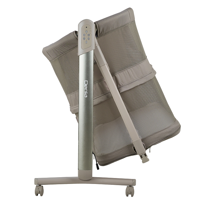 Колыбель Pituso 3 в 1 Denia на колёсах трюфель (серая рама)  — фото 11