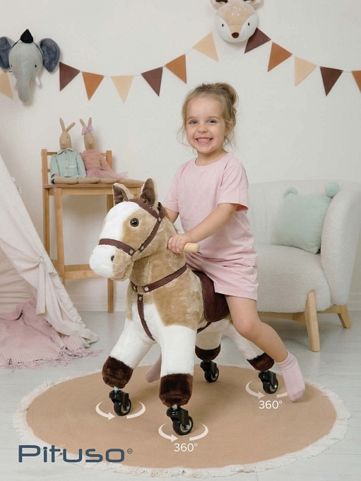 Каталка-лошадка Pituso бежевый — фото 1