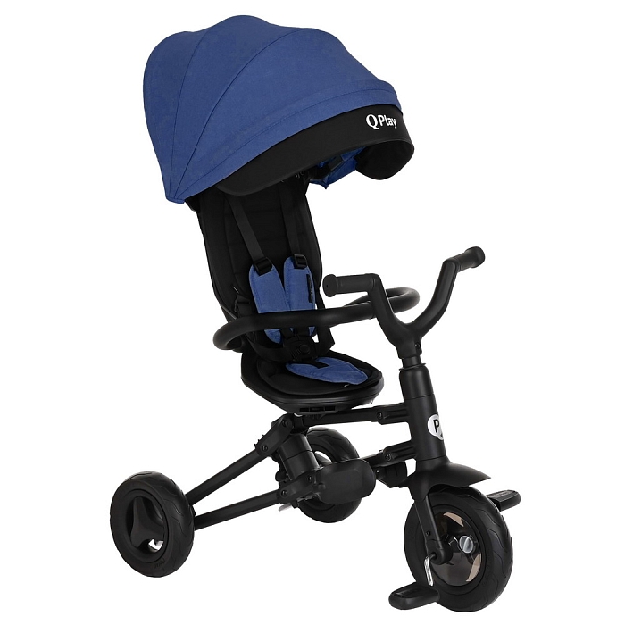 Велосипед трехколесный складной QPlay Nova 2023 Blue/black/Сине-черный — фото 16