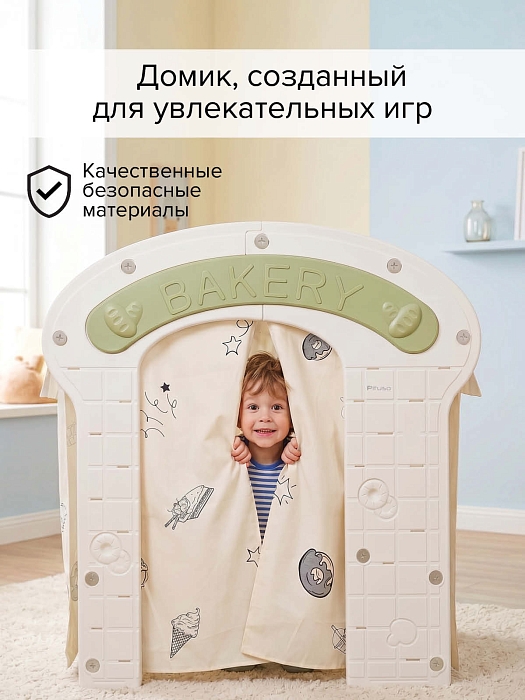 Игровой домик Pituso Пекарня белый/зеленый — фото 5