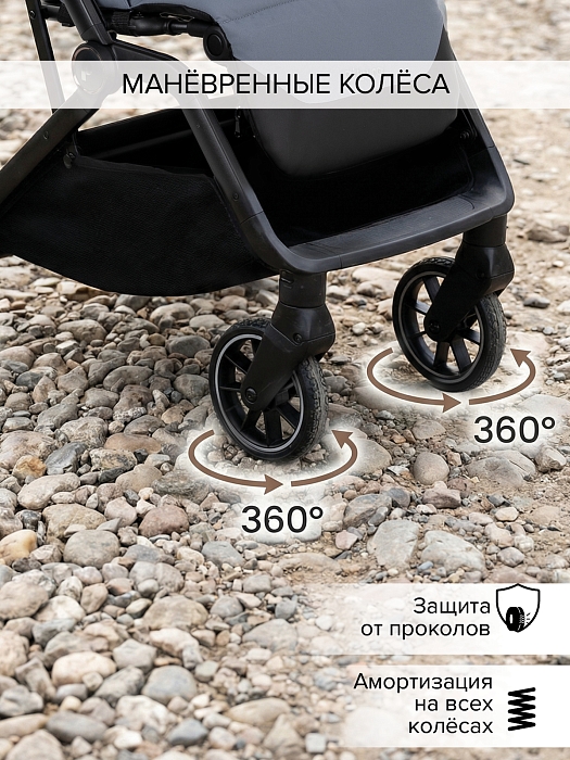 Прогулочная коляска Pituso Ice Graphite — фото 9